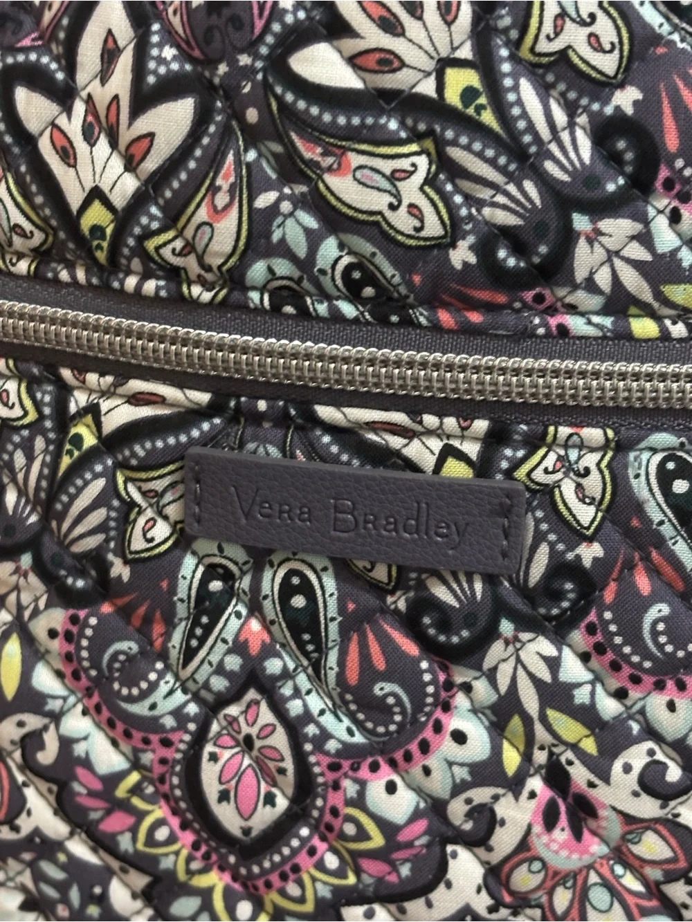 Vera Bradley Miller Weekender Tote Bonbon Medallion Tote Pink Black - Large